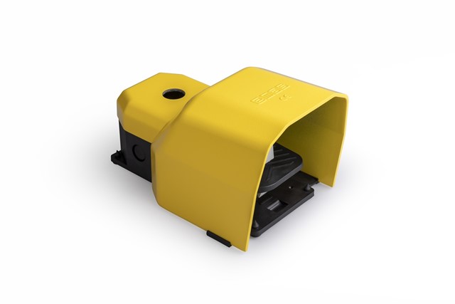 PDK Series Metal Protection 2*(1NO+1NC) with Hole for Metal Bar Double Step Single Yellow Plastic Foot Switch